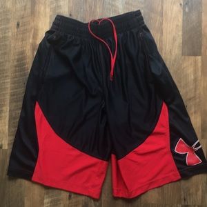 Adult black and red Underarmour Shorts